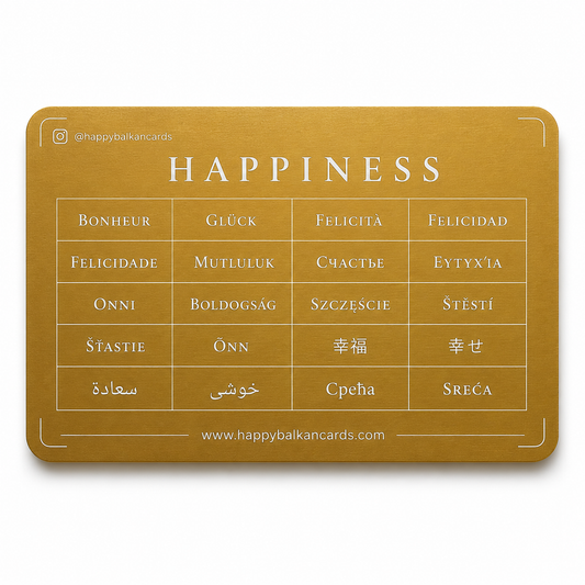 Happiness Card — Gold