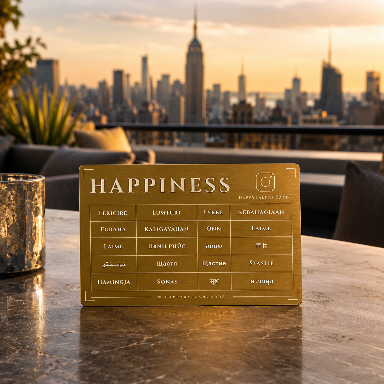Happiness Card — Gold
